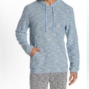 Onia Michael Drawstring Hoodie Sweatshirt Lake Blue men Large NEW cotton knit